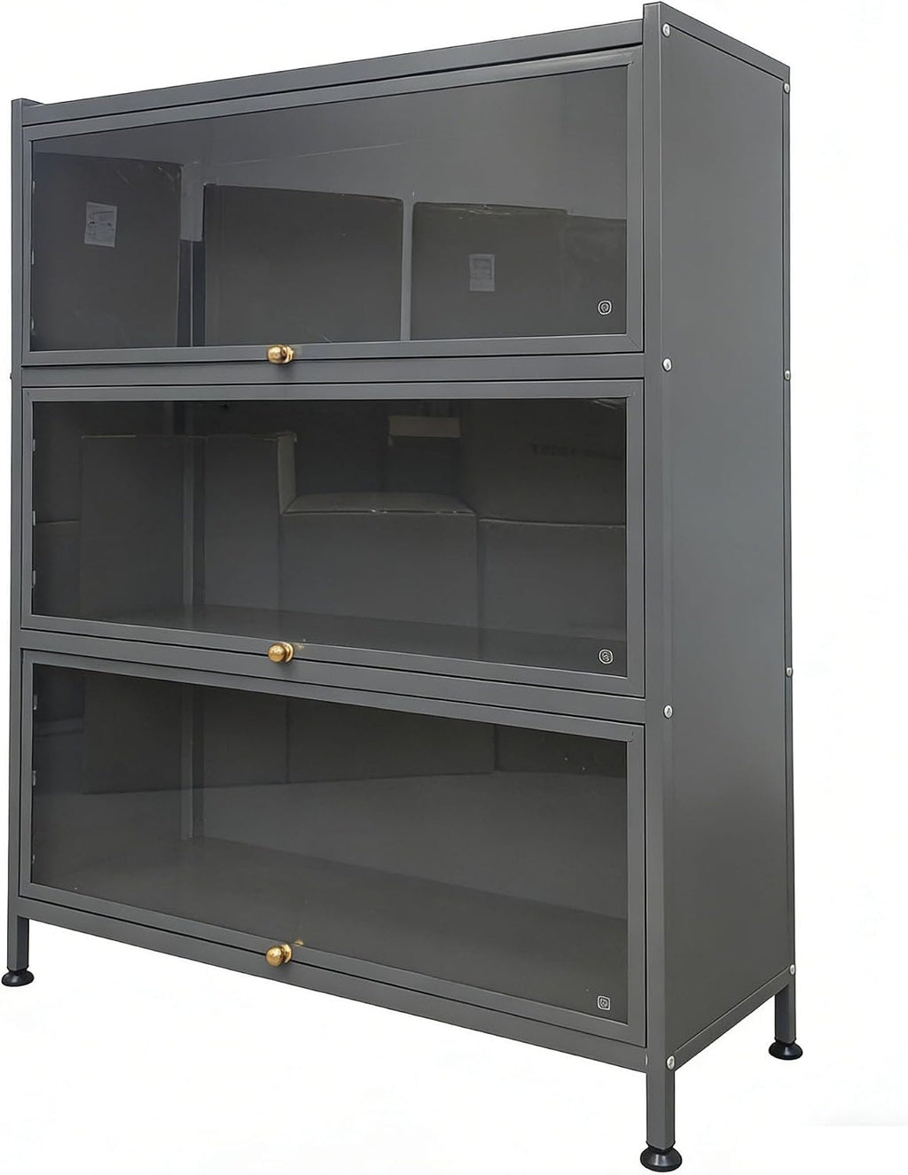 Steel Glass‑Door Display Storage Cabinet