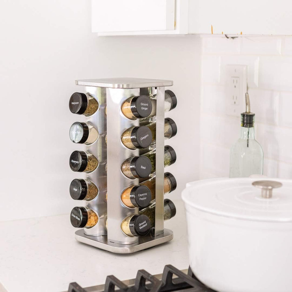 Rotating Stainless Steel Countertop Spice Rack