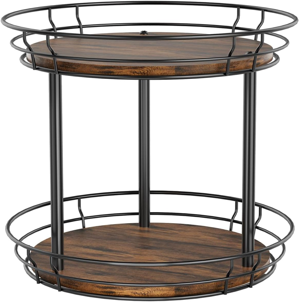 2‑Tier Rotating Kitchen Spice Organizer