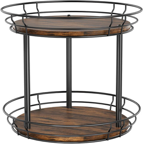 2‑Tier Rotating Kitchen Spice Organizer