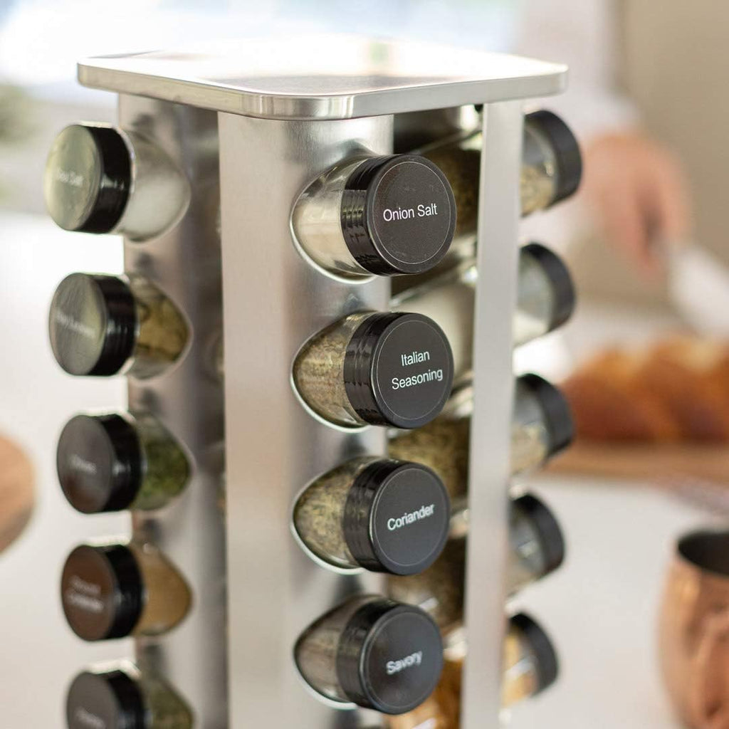 Rotating Stainless Steel Countertop Spice Rack