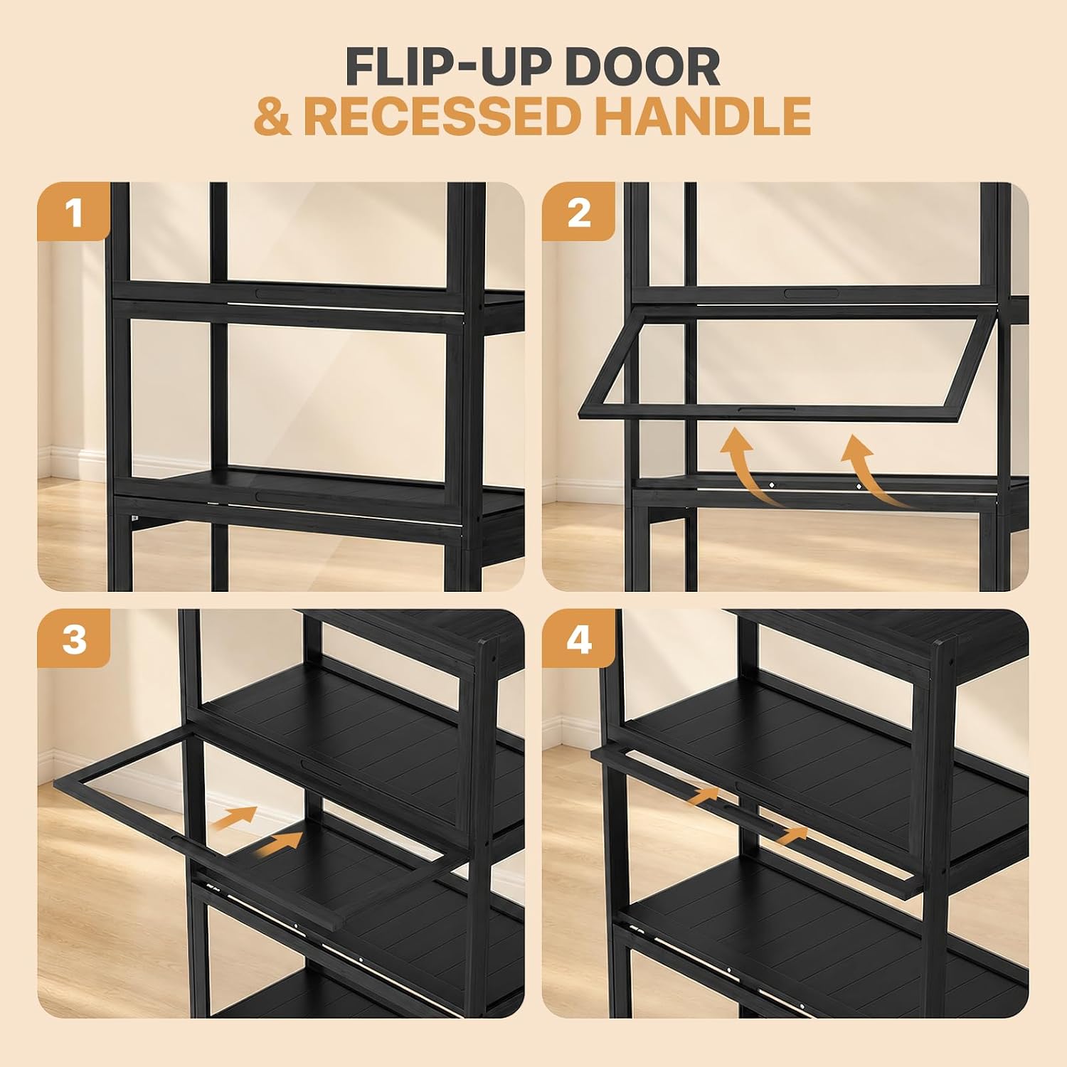 Tall Black Acrylic Display Cabinet