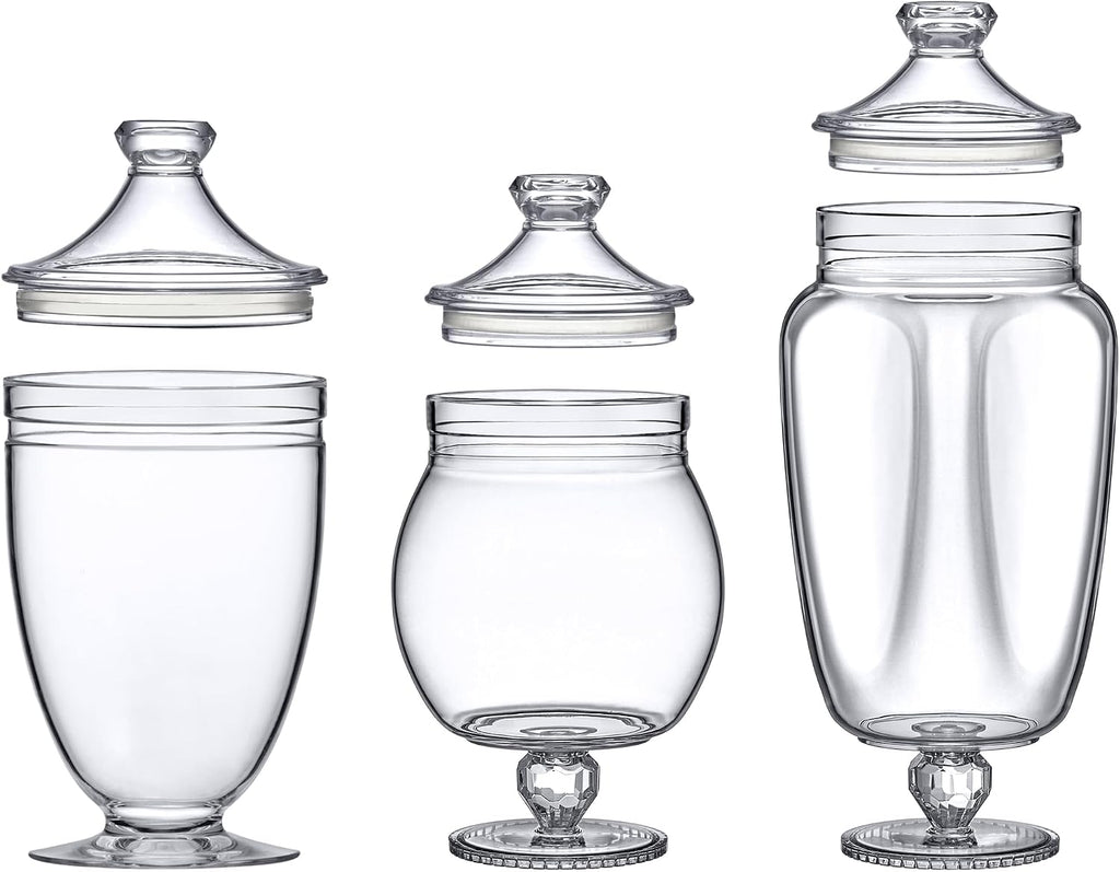 Acrylic Bathroom Apothecary Jar Set
