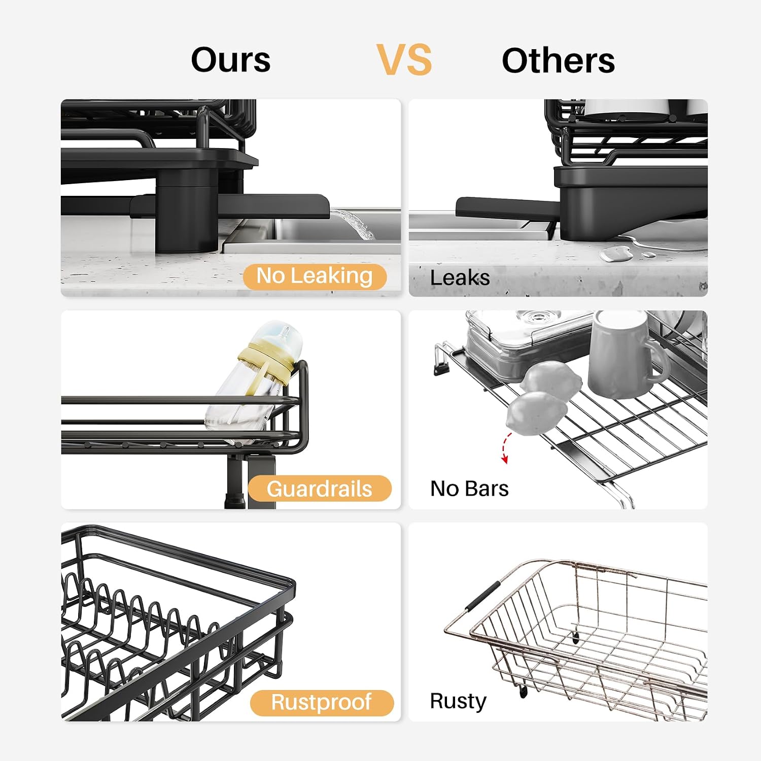 Stainless Steel Expandable Dish Drying Rack