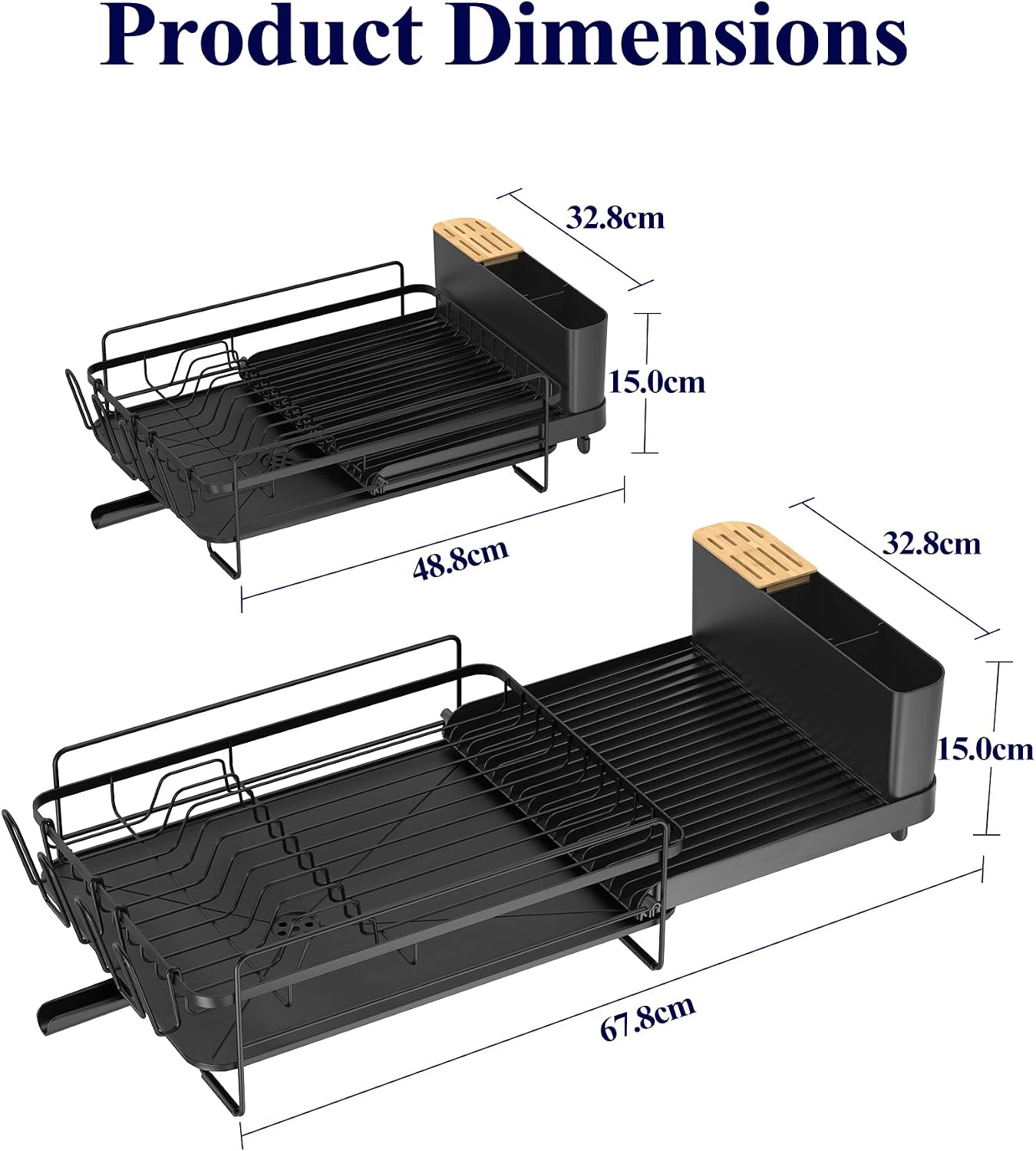 Extendable Stainless‑Steel Dish Drying Rack