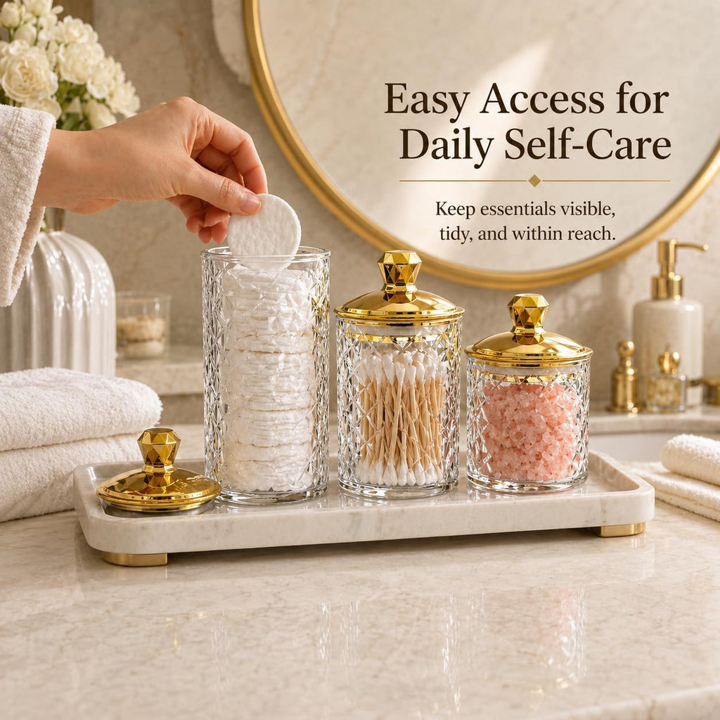 Clear Airtight Acrylic Storage Jars Set