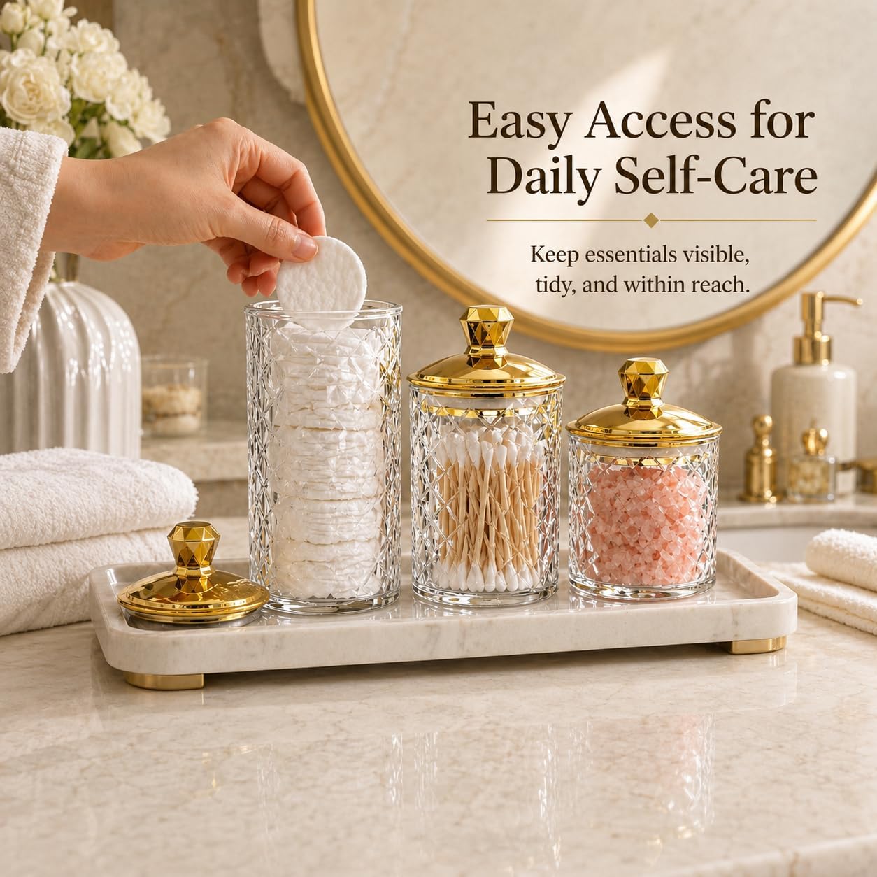 Clear Airtight Acrylic Storage Jars Set