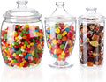 Decorative Plastic Candy Jars Set