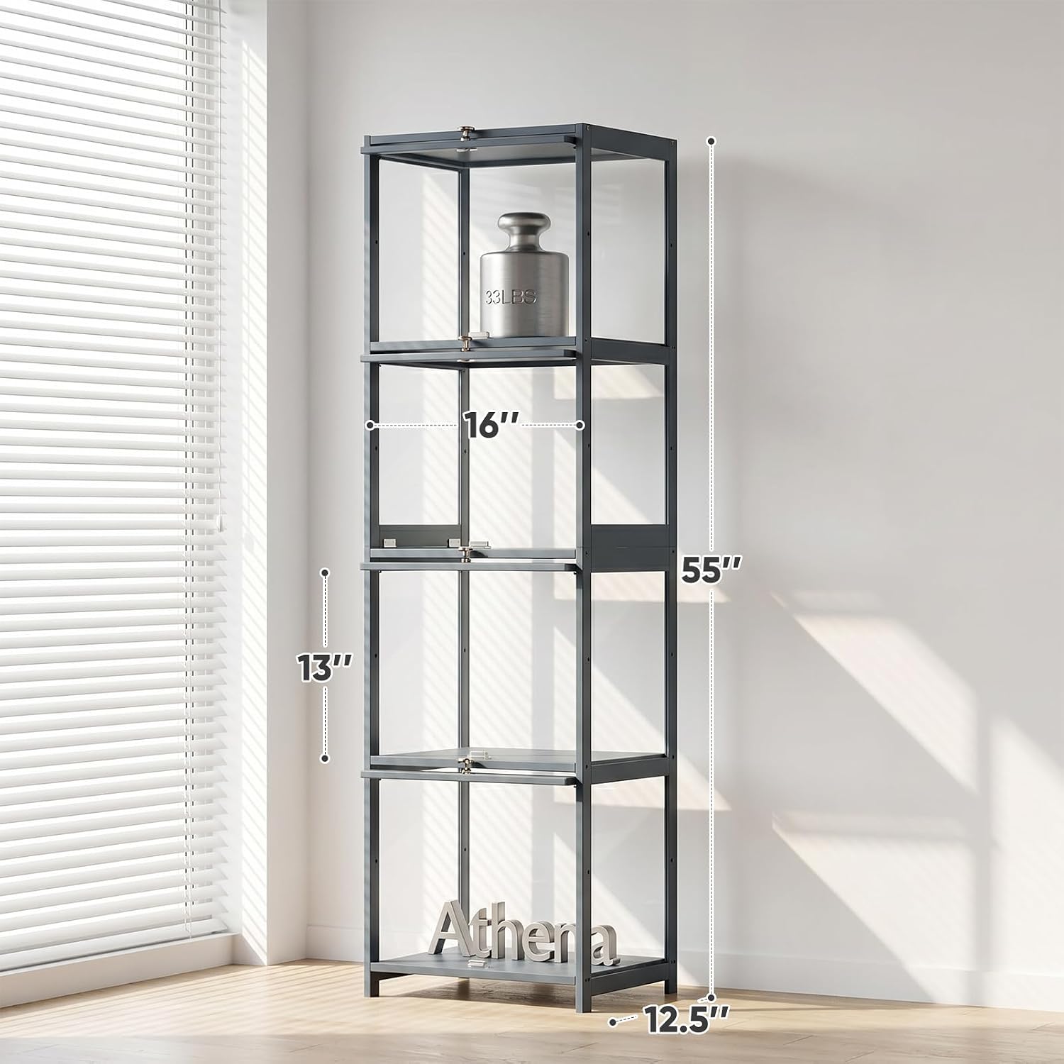 4‑Tier Acrylic Display Storage Cabinet