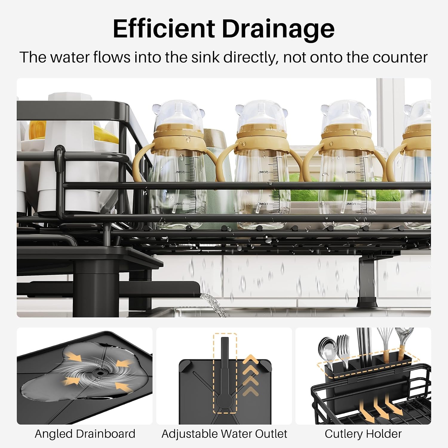 Stainless Steel Expandable Dish Drying Rack