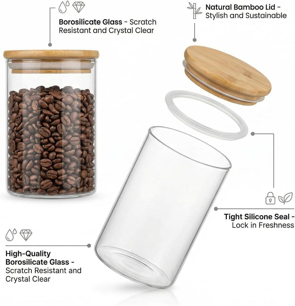 Airtight Acrylic Kitchen Canister Set