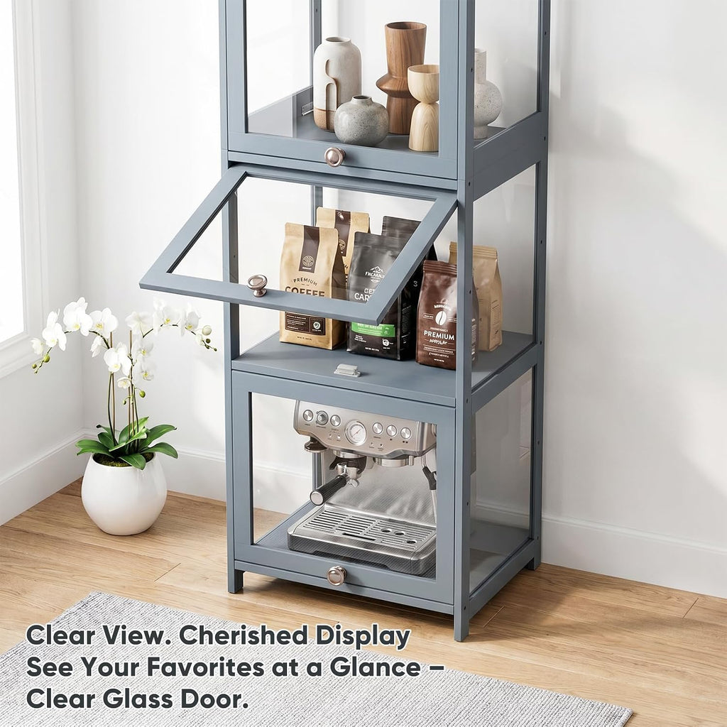 4‑Tier Acrylic Display Storage Cabinet
