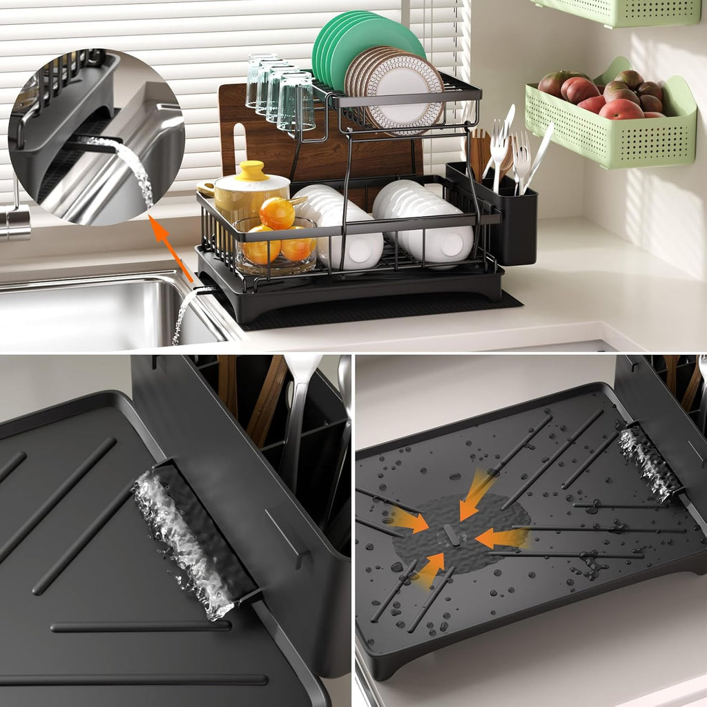 2‑Tier Kitchen Dish Drying Rack