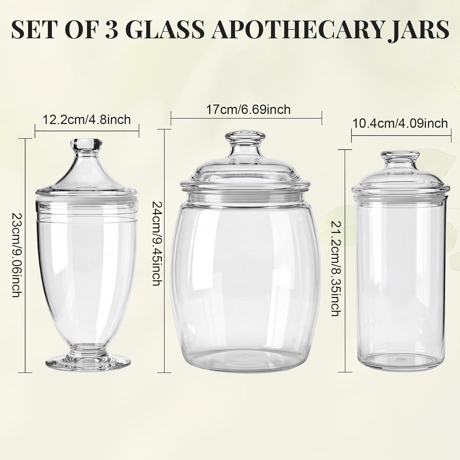 Decorative Plastic Candy Jars Set