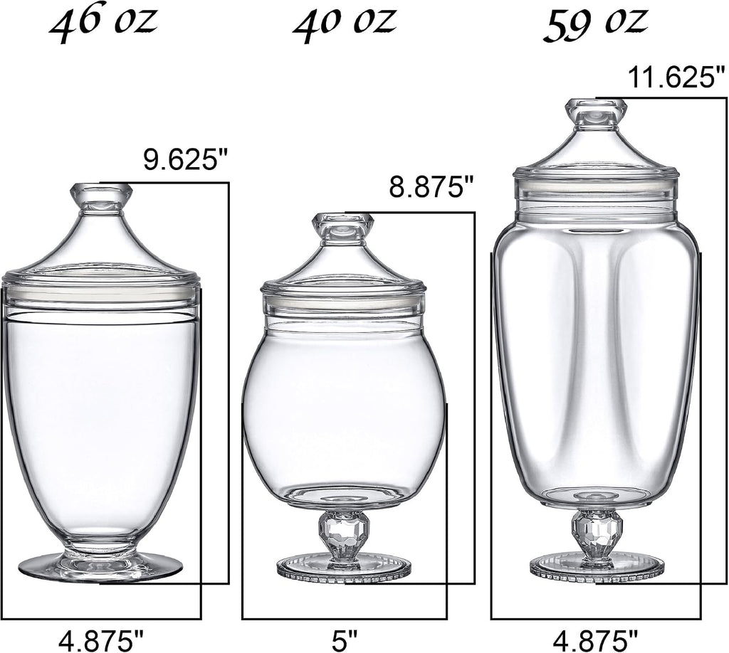Acrylic Bathroom Apothecary Jar Set