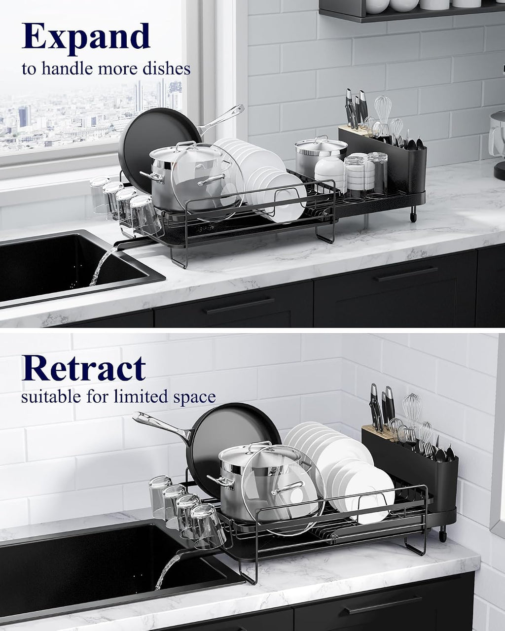 Extendable Stainless‑Steel Dish Drying Rack