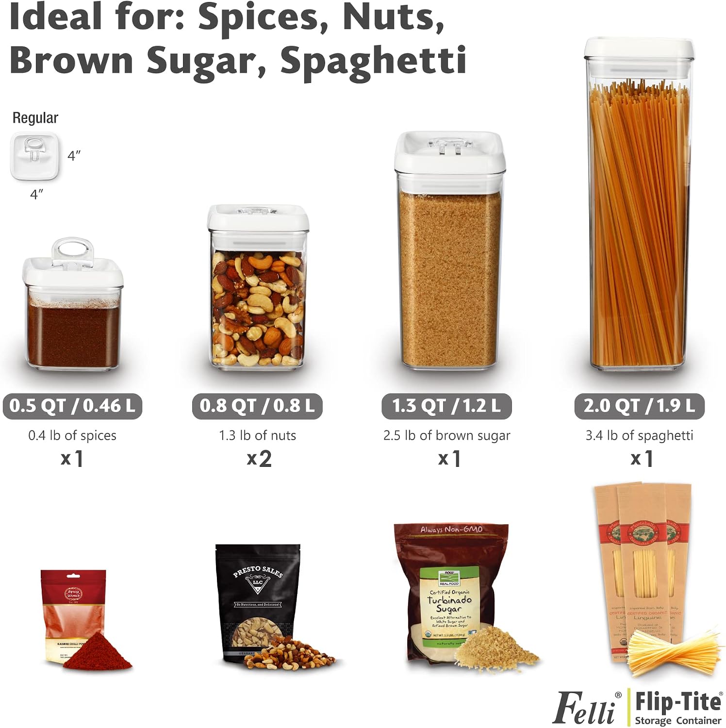 Airtight Acrylic Kitchen Canister Set