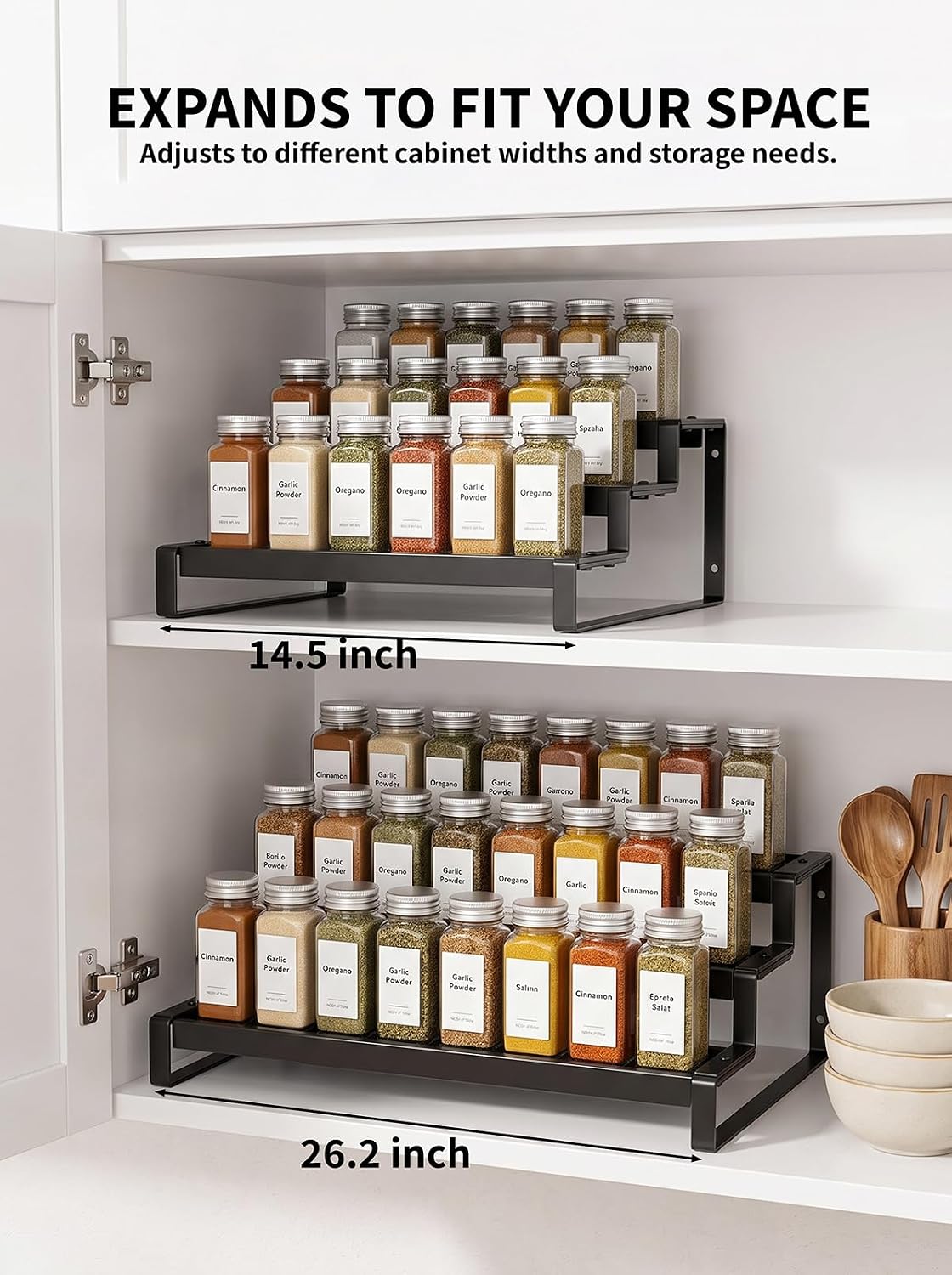 3‑Tier Metal Kitchen Spice Organizer