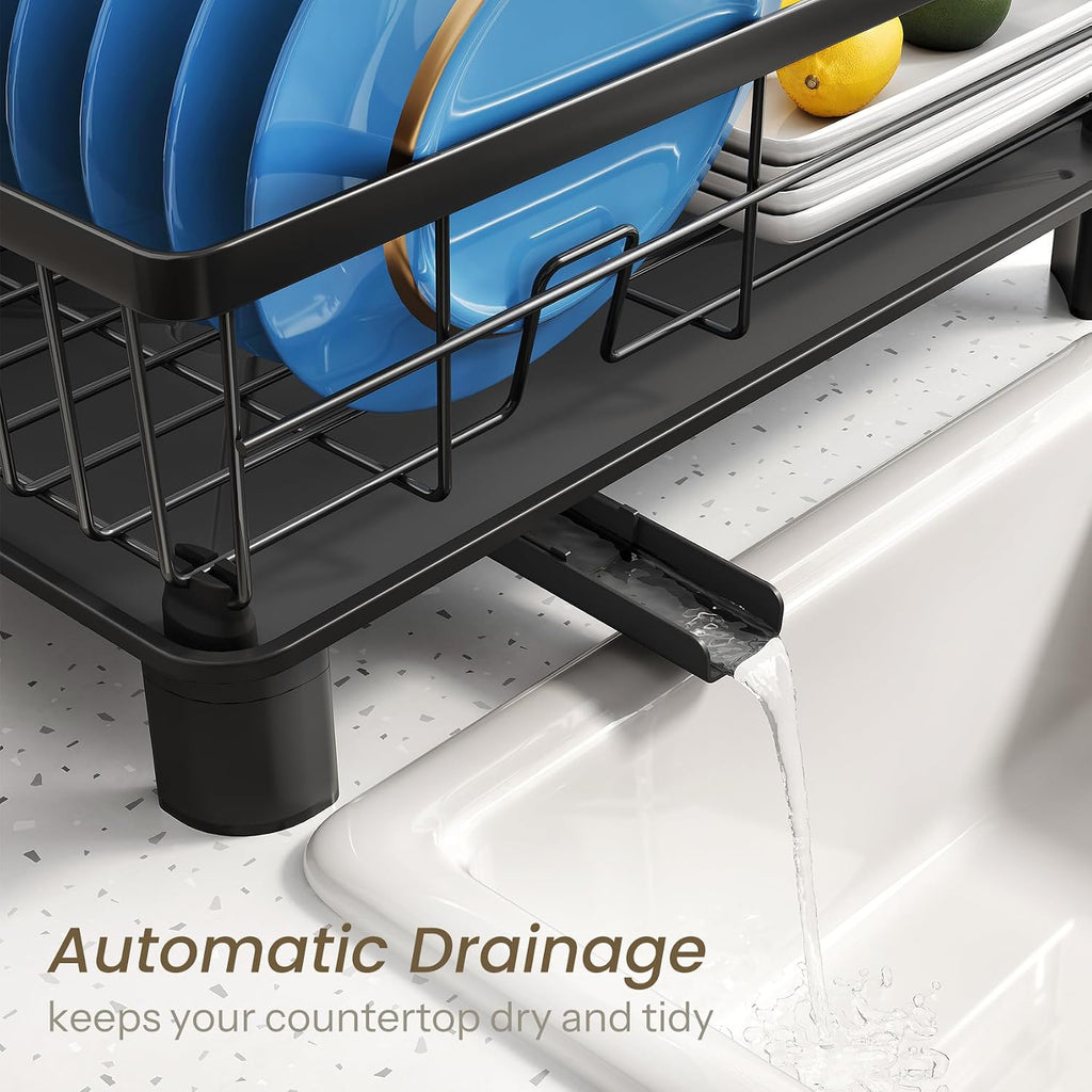 Small Black Kitchen Dish Drying Rack