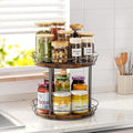 2‑Tier Rotating Kitchen Spice Organizer