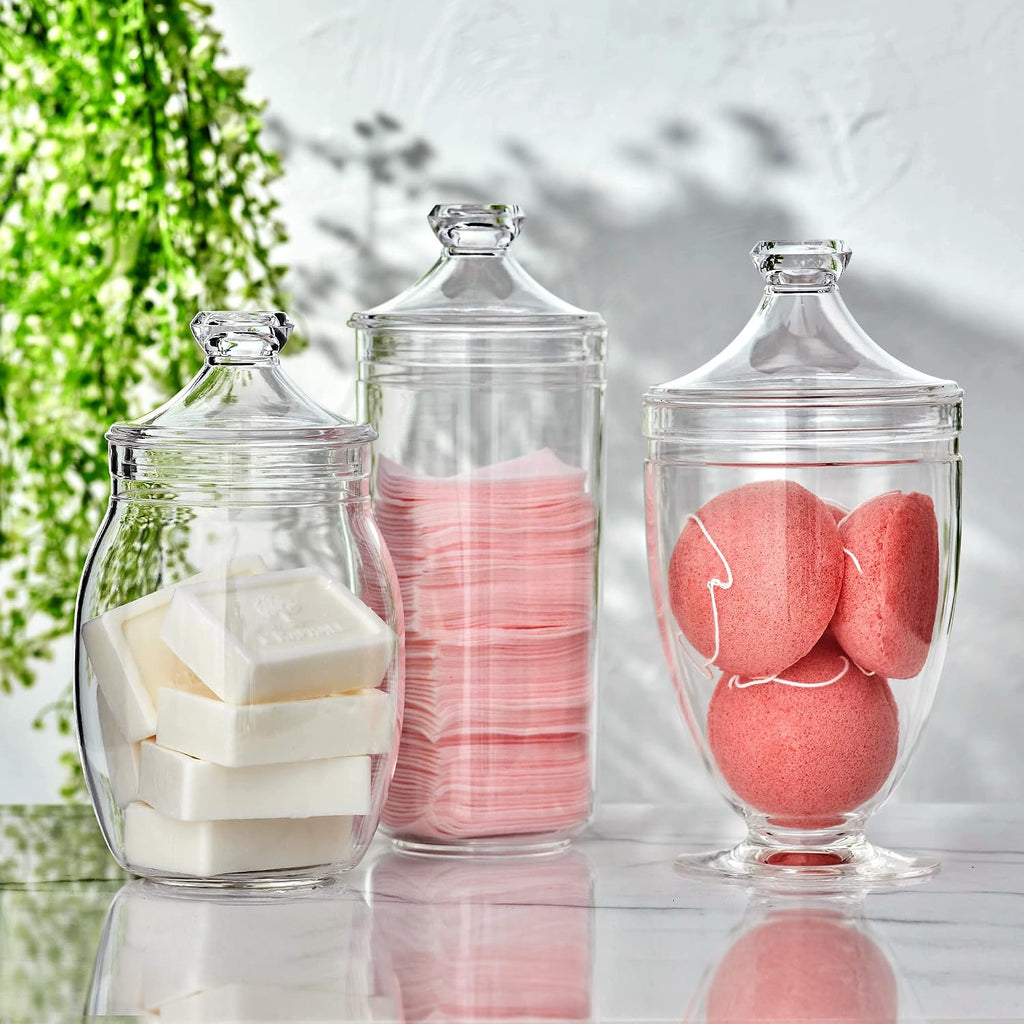 Acrylic Bathroom Apothecary Jar Set