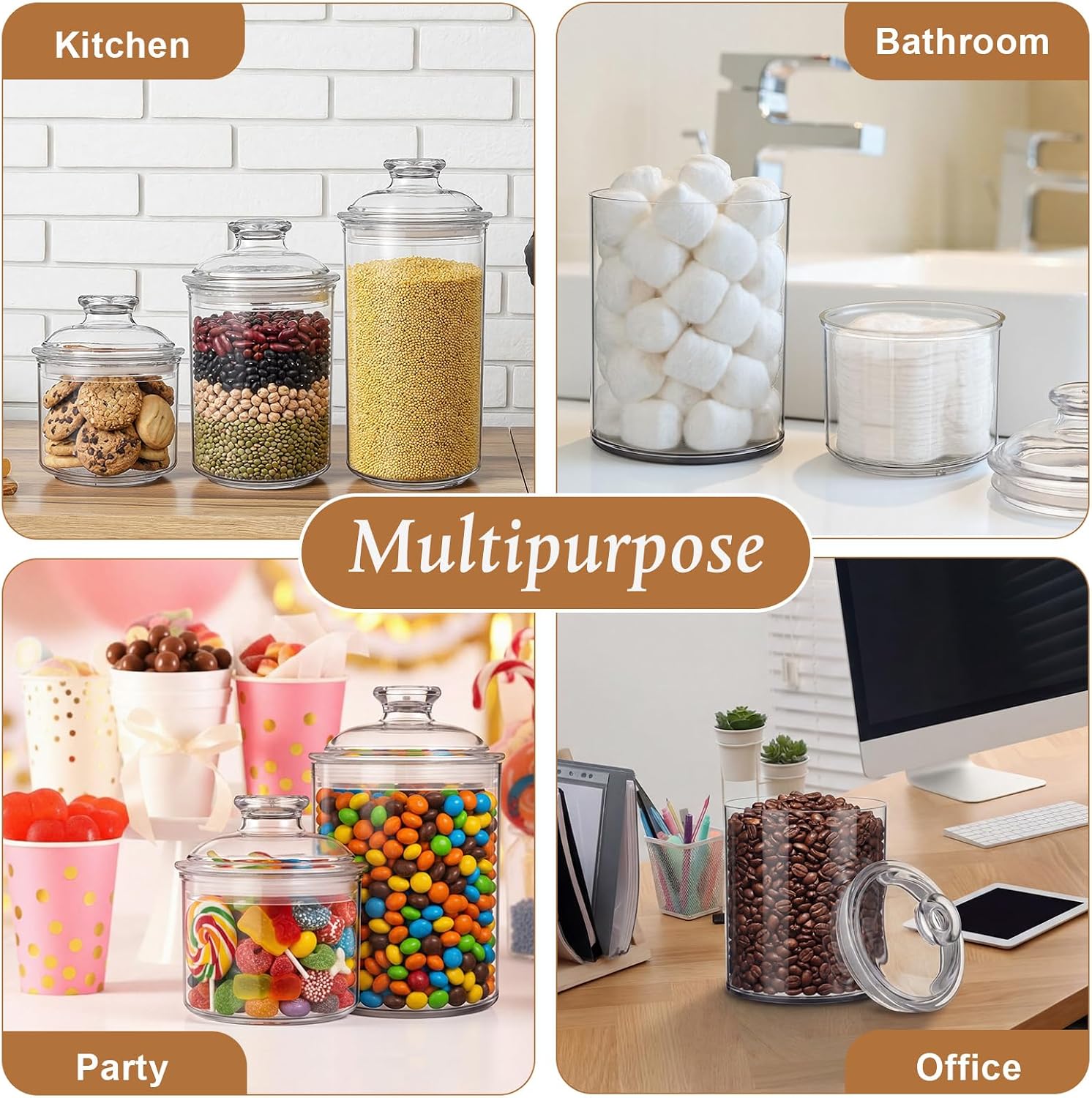 Acrylic Cookie Candy Jars With Lids