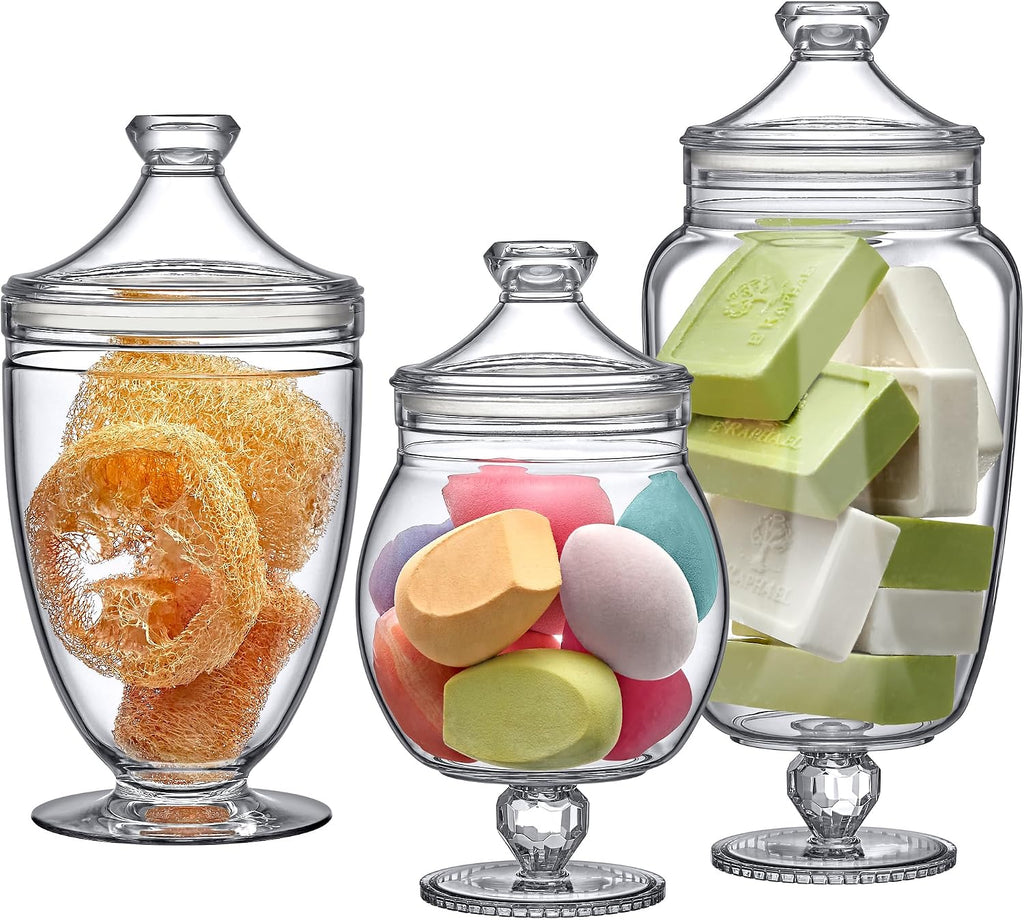Acrylic Bathroom Apothecary Jar Set