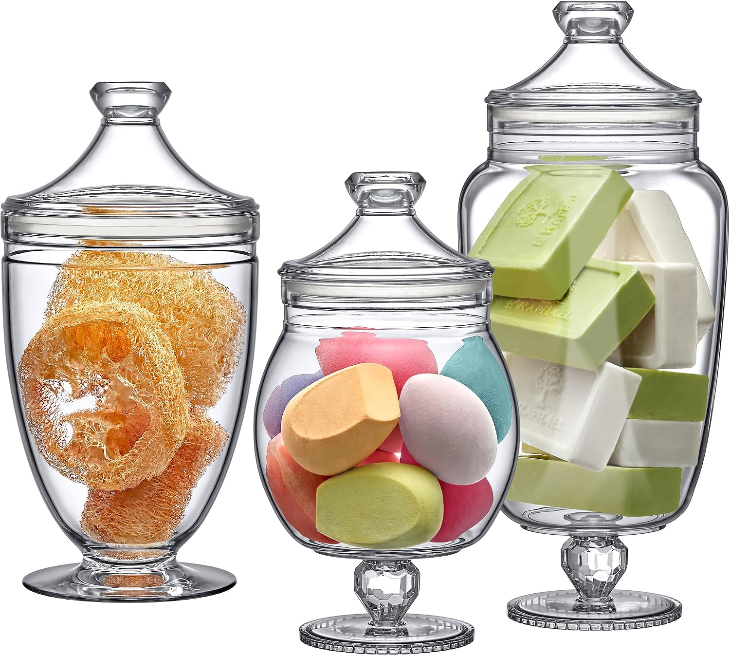 Acrylic Bathroom Apothecary Jar Set