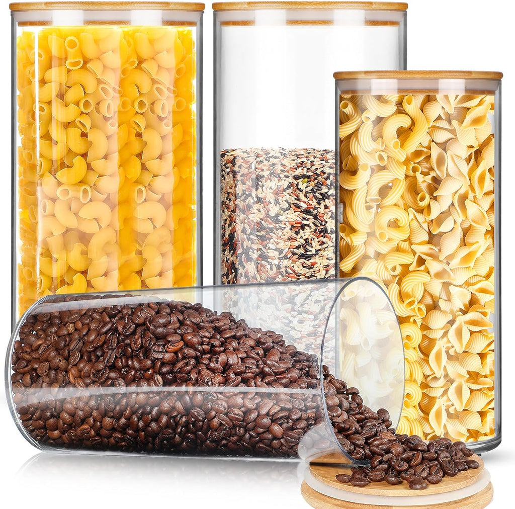 Large Acrylic Canisters with Bamboo Lids