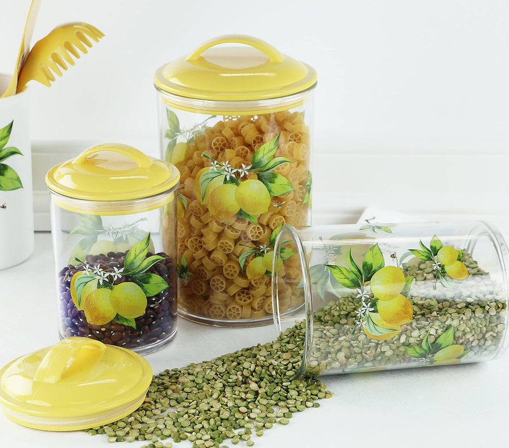 Orange Acrylic Storage Canister Set