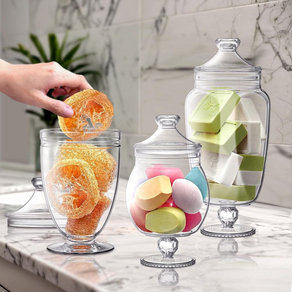Acrylic Bathroom Apothecary Jar Set