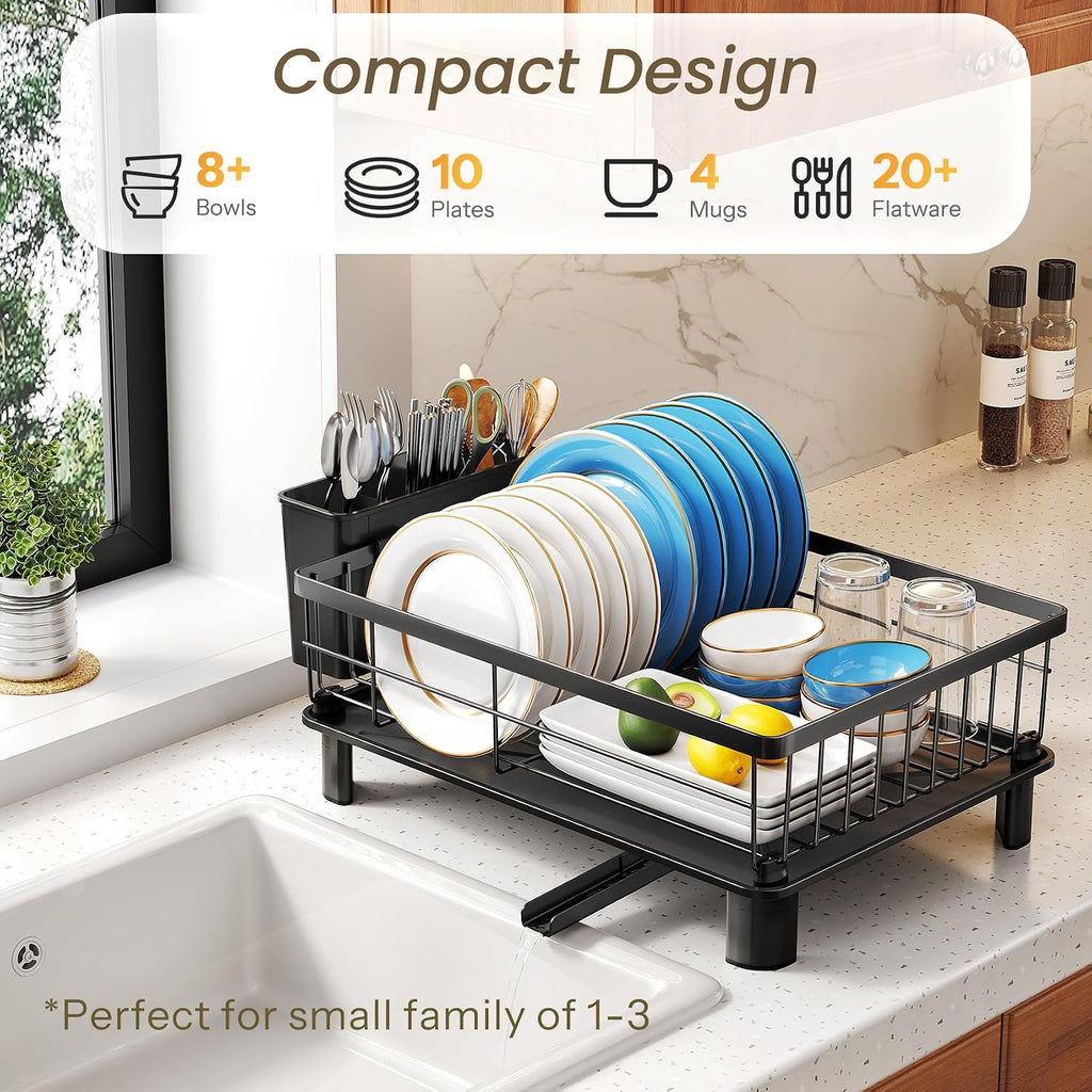 Small Black Kitchen Dish Drying Rack