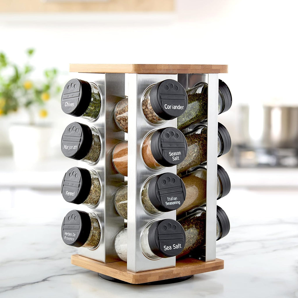 Revolving Countertop Spice Rack Organizer