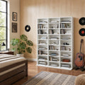 Tall White Media CD Display Cabinet