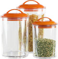 Orange Acrylic Storage Canister Set