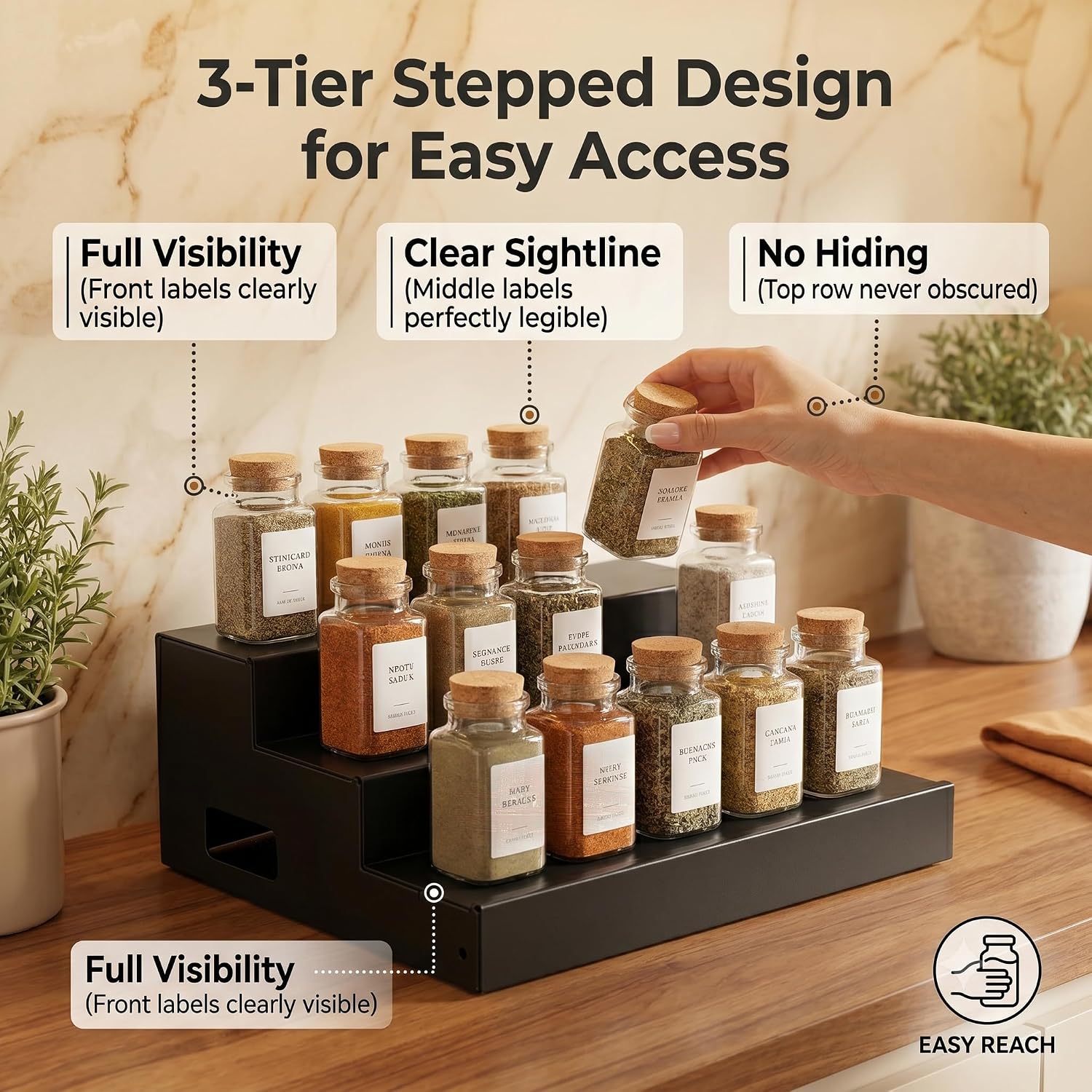 Expandable Metal Kitchen Spice Organizer