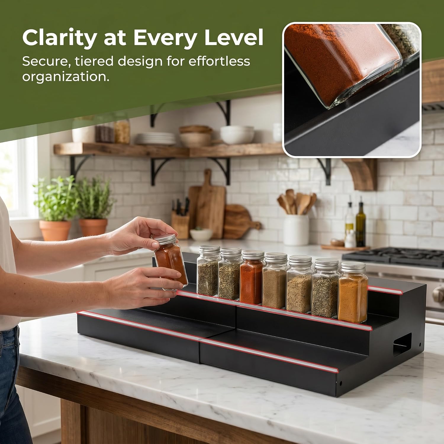 Expandable Metal Kitchen Spice Organizer