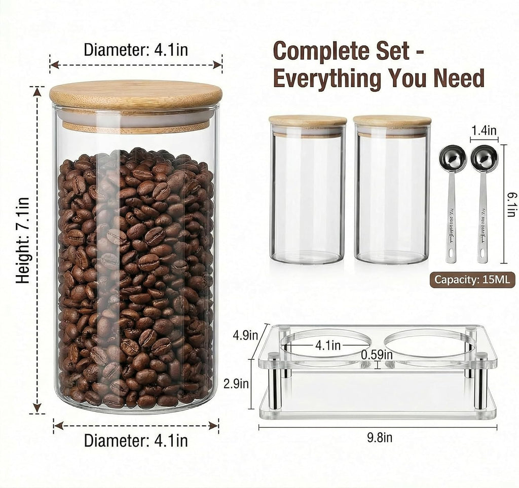 Airtight Acrylic Kitchen Canister Set