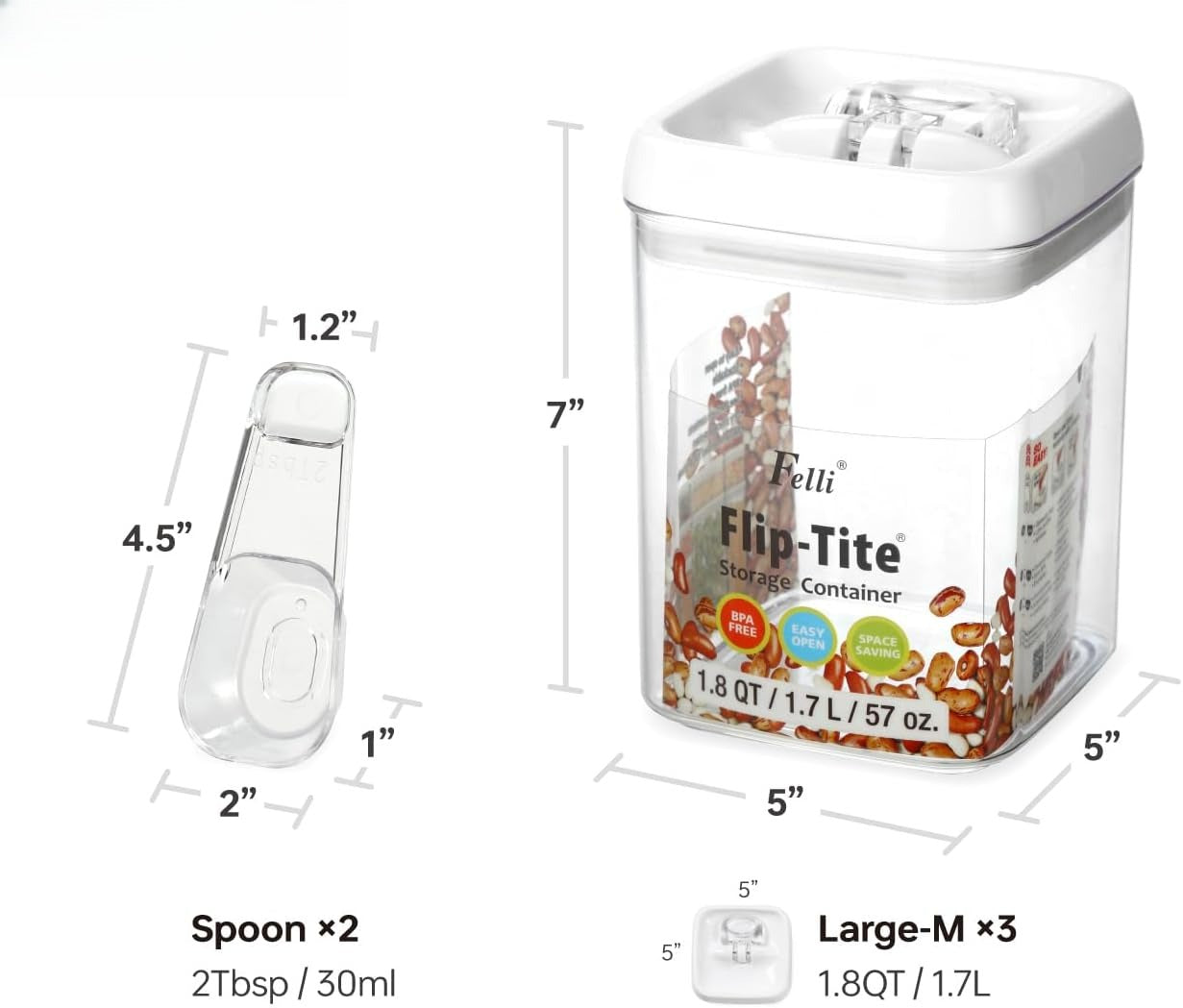Airtight Acrylic Kitchen Storage Container