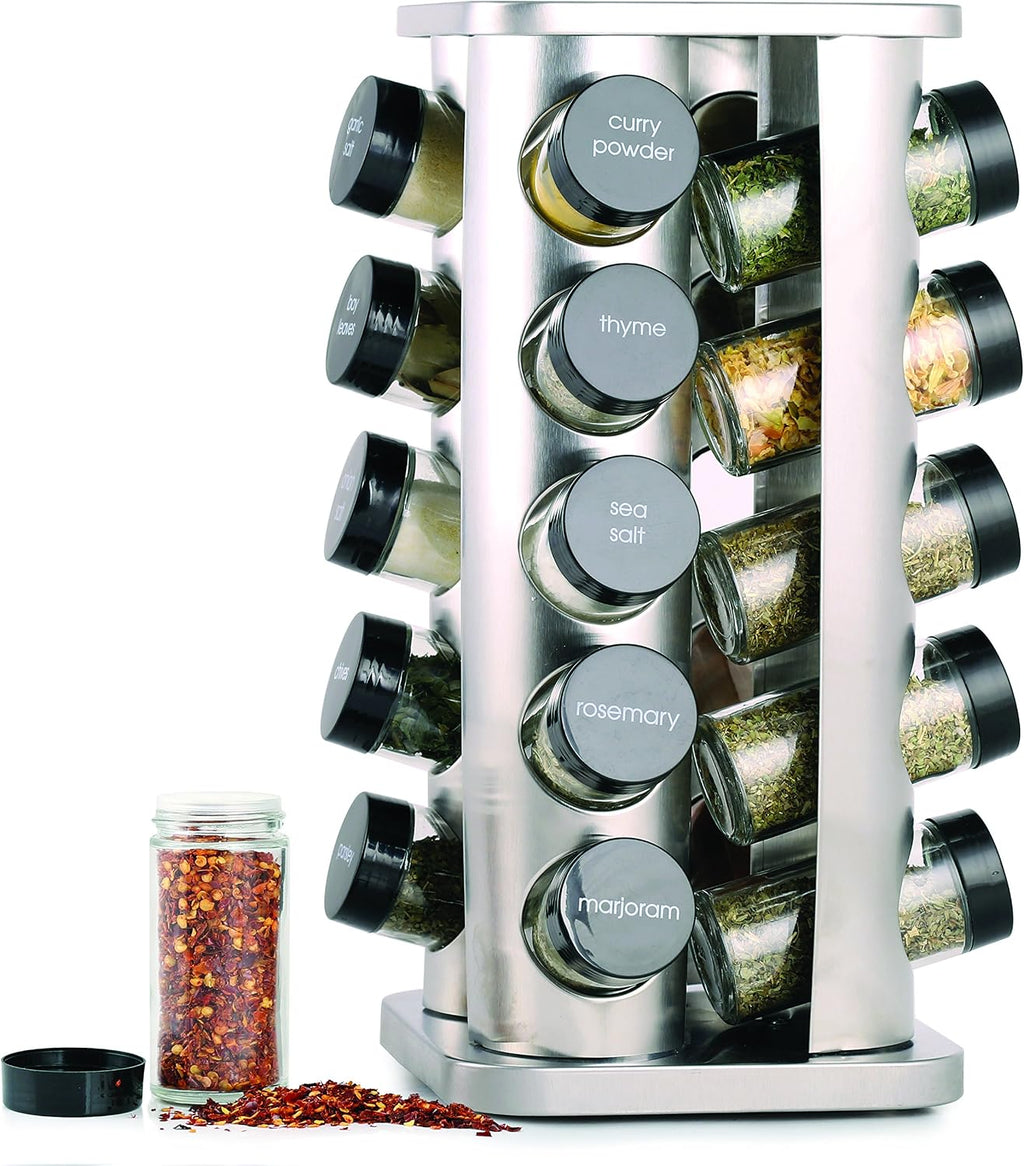 Rotating Stainless Steel Countertop Spice Rack